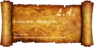 Luncanu Agapion névjegykártya